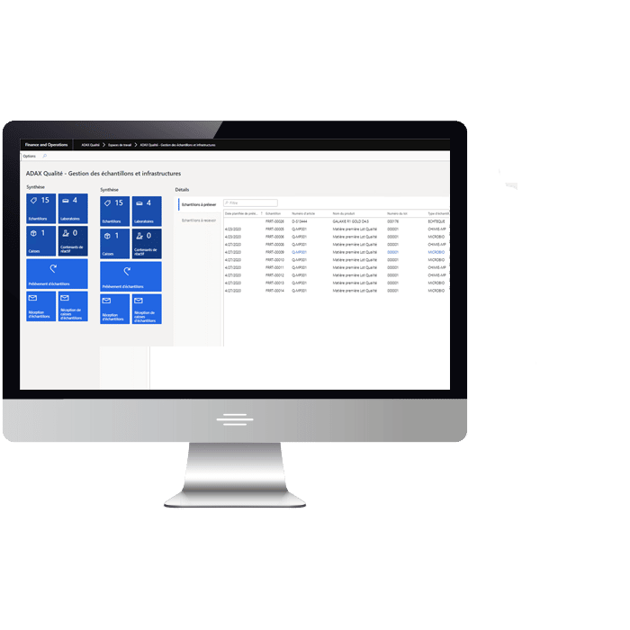 ADAX application for quality management